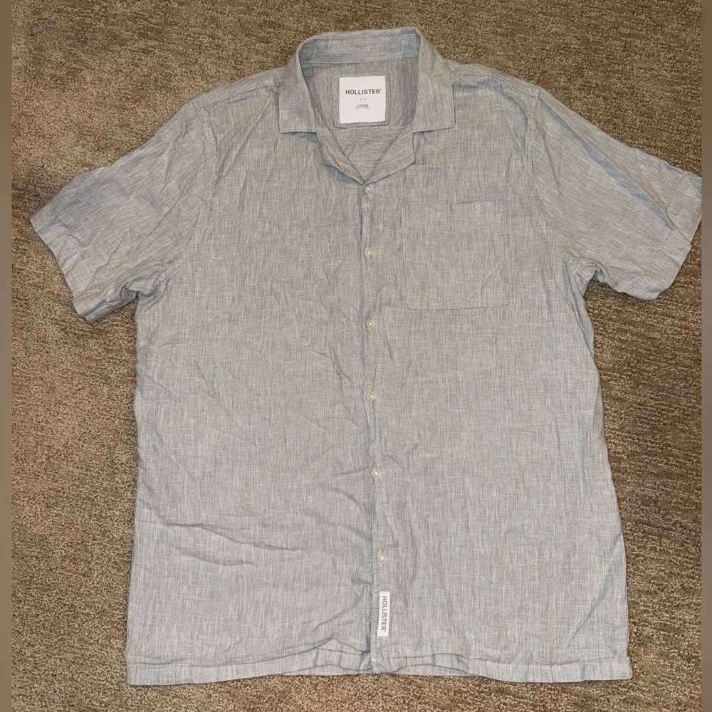 Hollister Men's Light Gray Casual Shirt